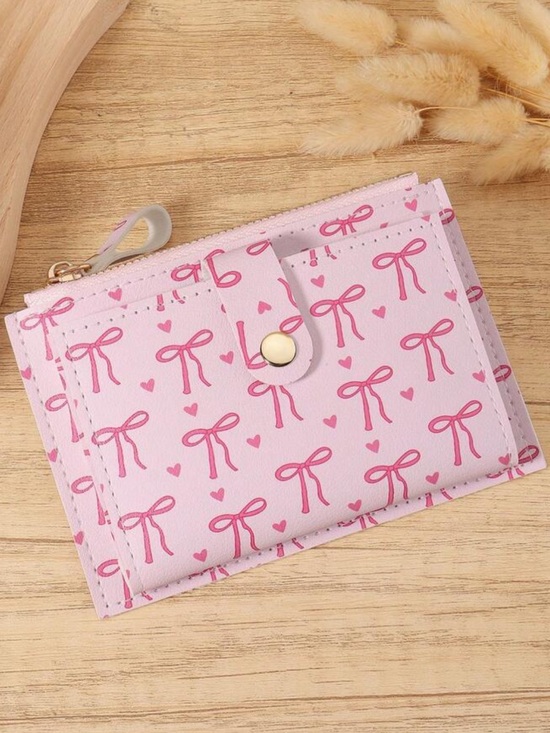 Handbags - 🎀NEW Pink Bow Print Card Holder Wallet🎀